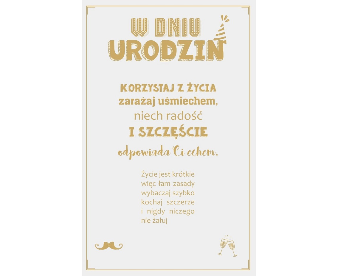 Kartka Urodzinowa, Ciesz się chwilą, Przyjaciele, 13x20,5 cm